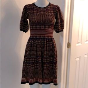 Anthropologie knit dress with vibrant colours